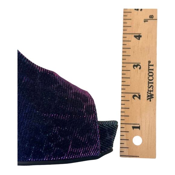 Chinese Laundry Platform Pumps Hot Spots Shoes Women Sz 6 Peep Toe Blue Purple - Picture 9 of 14